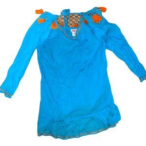 CACHE Tassel and Beaded Cover-Up